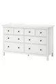 Hemnes, скрин с 8 чекмеджета, см, бял лак