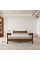Set Letto Mirage Modello Noce in Legno di Pino con Due Comodini