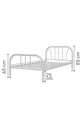 Royal Metal Einzelbett Weiß Schmiedeeisen Bett