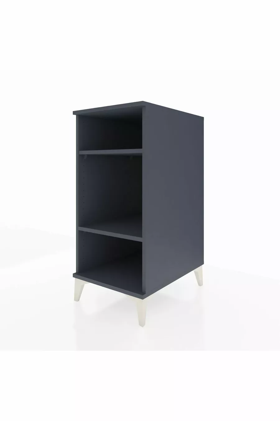 Kronos Nightstand 2-Shelf Anthracite-Anthracite