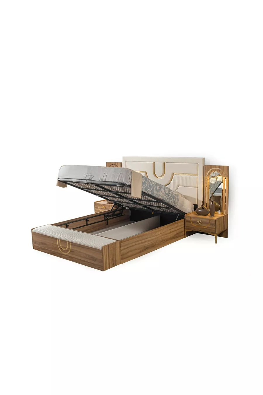 Saffier Walnoot Slaapkamer Set