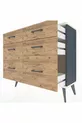 Arges Kommode 6 Schubladen Anthrazit-Stein/Pinie