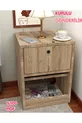 Bedside table with lock and secret compartment, MDF, delivered assembled, no assembly required
