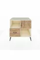 Commode Kronos 2 étagères avec un tiroir et une porte seule Pierre de lune-Pin