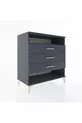 Hyperion Dressoir Met Eén Plank En 3 Lades Antraciet-Antraciet