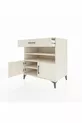 Commode Kronos avec 3 étagères, 1 tiroir et 2 portes, Pierre de Lune-Pier de Lune