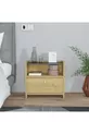 Table de chevet Mobiga Sane avec tiroir et verre Safir