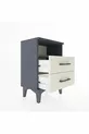 Arges Commode Single Shelf 2 Drawers Anthracite-Attica Marble