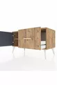 Commode Hyperion avec une étagère, un tiroir et une porte, pin-anthracite/pin