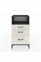 Commode Hyperion à une étagère et 3 tiroirs, anthracite-ardoise