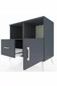 Hyperion Dresser with 2 Shelves, 1 Drawer, and 1 Door Anthracite-Anthracite