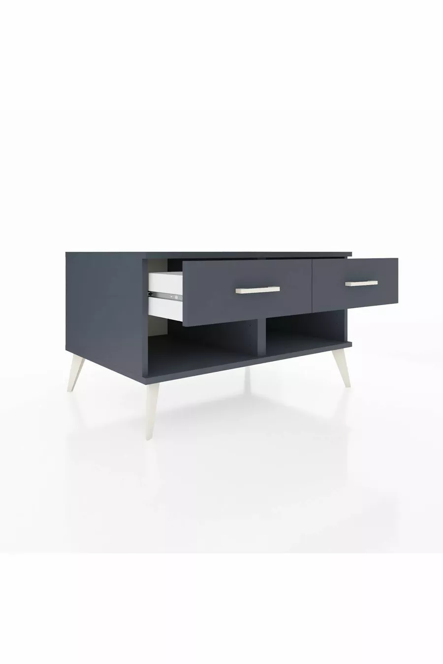 Commode Kronos 2 tiroirs Anthracite-Anthracite