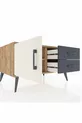 Kronos Dresser Single Shelf with 2 Drawers and 1 Door Pine-Ash/Anthracite
