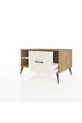Commode Kronos à une étagère et un tiroir, pin-pierre d'onyx