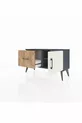 Commode Arges avec une étagère, un tiroir et une porte, Anthracite-Pierre de Lune/Pin