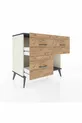 Hyperion Dresser 3 Drawers Moonstone-Anthracite/Pine