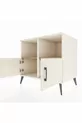 Commode Kronos 2 étagères 2 portes Pierre de lune/Pierre de lune/Pin