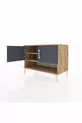Commode Hyperion 2 étagères 2 portes Pin-Anthracite