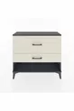 Commode Arges à 2 tiroirs Anthracite-Pierre de lune