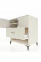 Commode Kronos avec 2 étagères, 1 tiroir et 2 portes, Pierre de Lune-Pier de Lune