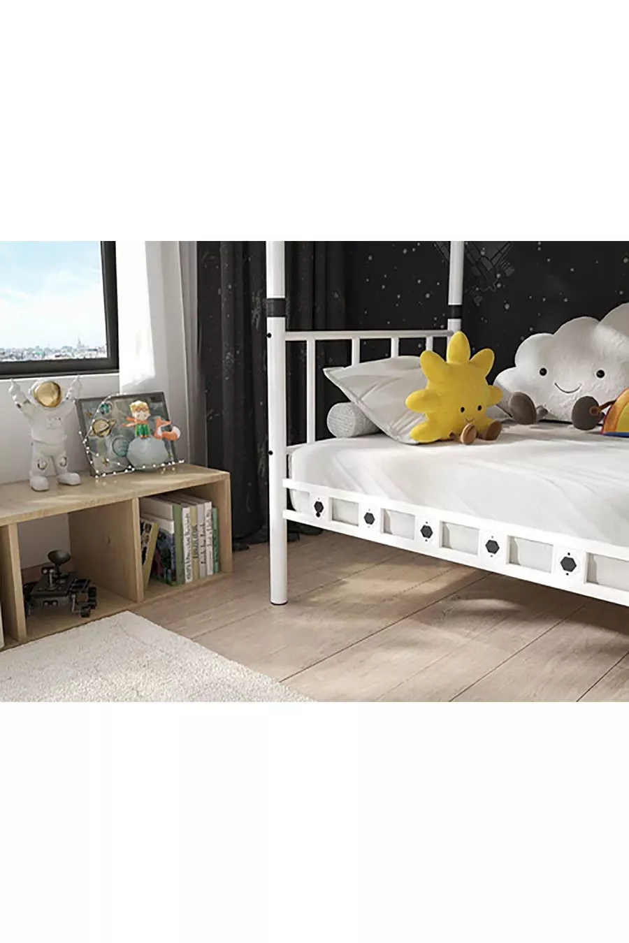 DZGN HOME LILIE JUGENDZIMMER METALLETAGENBETT UND BETT - x CM