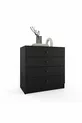 Commode Berlin - Noir - 4 tiroirs