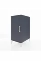 Table de chevet Kronos avec 2 étagères et 1 porte Anthracite-Anthracite