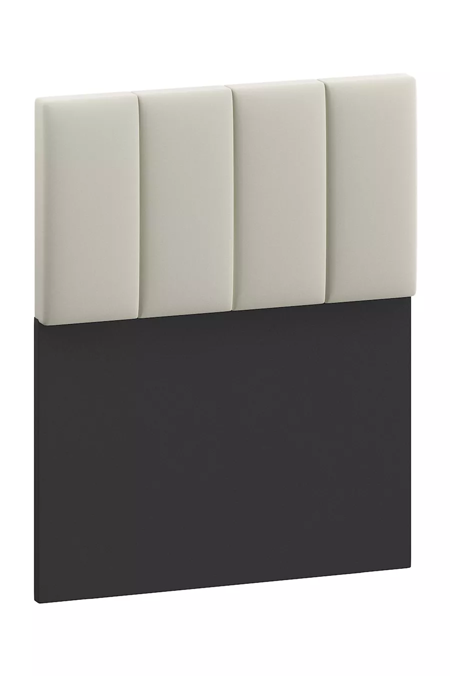 Tête de lit rembourrée en tissu Camélia Crème, disponible en tailles simple et double