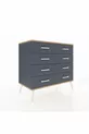 Commode Hyperion 8 tiroirs Anthracite-Cèdre/Anthracite