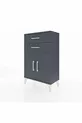 Silva Commode - Élégance Anthracite à 2 Tiroirs et 2 Portes (cm)