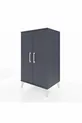 Commode Hyperion 2 étagères 2 portes Anthracite-Anthracite