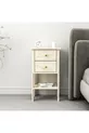 MANDOSI DOUBLE DRAWER NIGHTSTAND TRAVERTINE