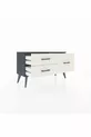 Arges Kommode 3 Regale Anthrazit-Anthrazit/Steinmarmor