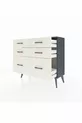 Commode Arges 6 tiroirs Anthracite-Anthracite/Gris quartz
