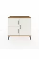 Commode Hyperion 2 étagères 3 portes Pin-Gris Ancien