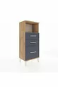 Arges Commode Single Shelf 3 Drawers Pine-Anthracite