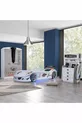 Детская комната - кровать с машинкой Jaguar и защитой от ветра, спортивный шкаф с 3 дверями, комод - белый