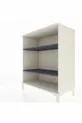 Commode Hyperion 2 étagères Pierre de lune-Anthracite