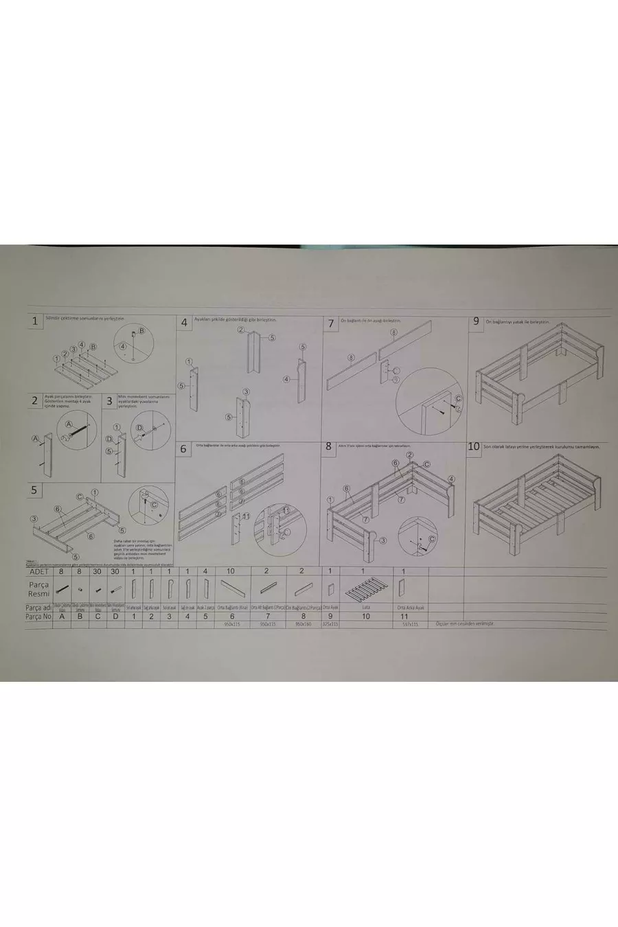 Bed-frame with storage base (ELEGANT LOOK, EASY ASSEMBLY) - square-edged (PARTICLE BOARD)