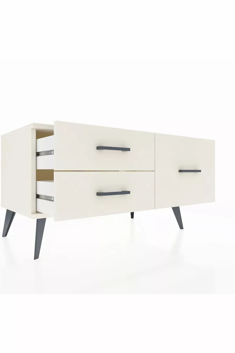 Commode Hyperion 3 étagères Pierre de lune-Pierre de lune