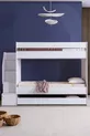 Bunk Bed, Martin Bunk Bed with Ladder - White 2 Comfort Mattresses