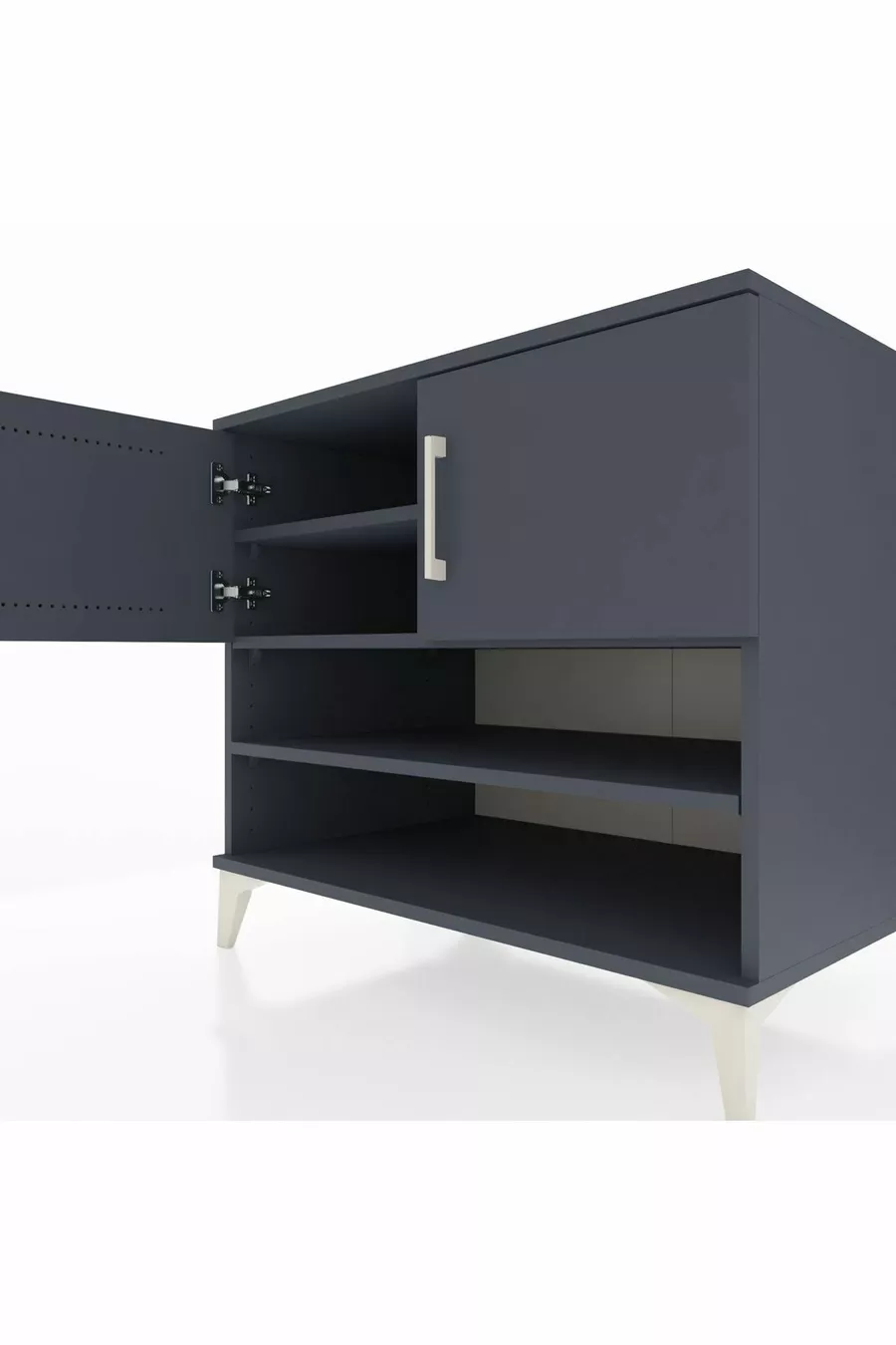 Kronos Dresser 3 Shelves 2 Doors Anthracite-Anthracite
