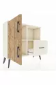 Commode Arges avec 2 étagères, 1 tiroir, 2 portes, couleur Pierre de lune/Pin