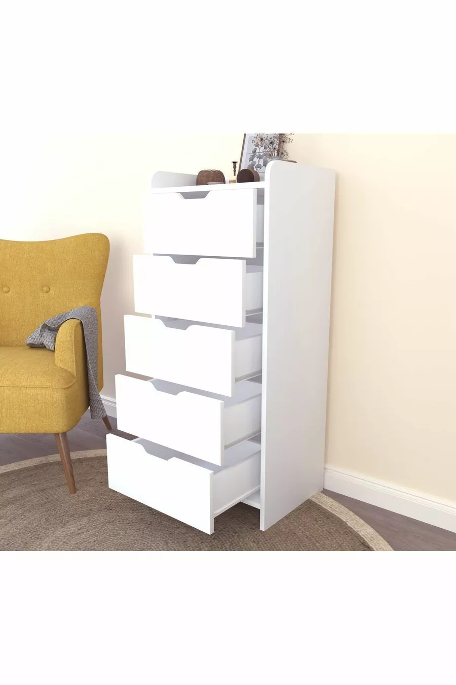 LODOS 5 LADEN WIT DRESSOIR