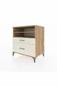 Kronos Dresser with 2 Shelves and 2 Drawers Pine-Truffle