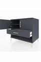 Kronos Dresser with 2 Shelves, 1 Drawer, and 2 Doors, Anthracite-Anthracite