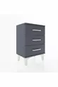 Comodino Arges a 3 Cassetti Antracite-Antracite