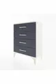 Chevet Arges 4 tiroirs Quartz-Anthracite