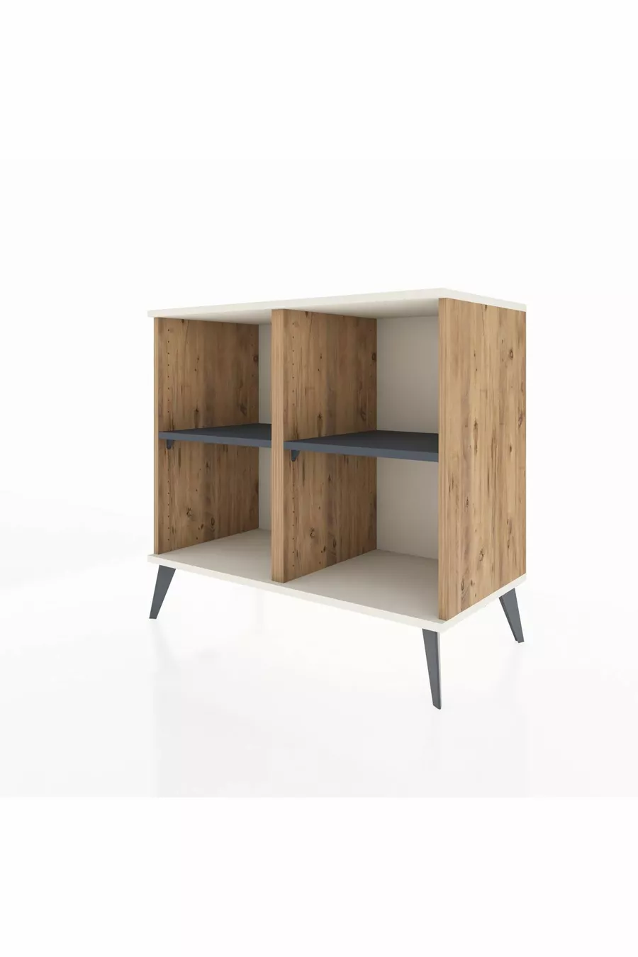 Hyperion Kommode 2 Regale Kiefer-Marmor/Anthrazit