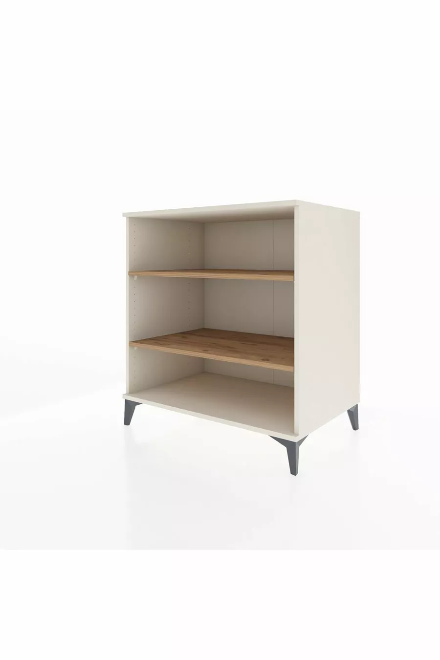 Commode Kronos 2 étagères Pierre de Lune-Pin